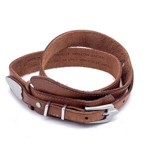 Ecote 100% Cow Genuine Leather Belt Women's Medium Brown Adjustable 38"